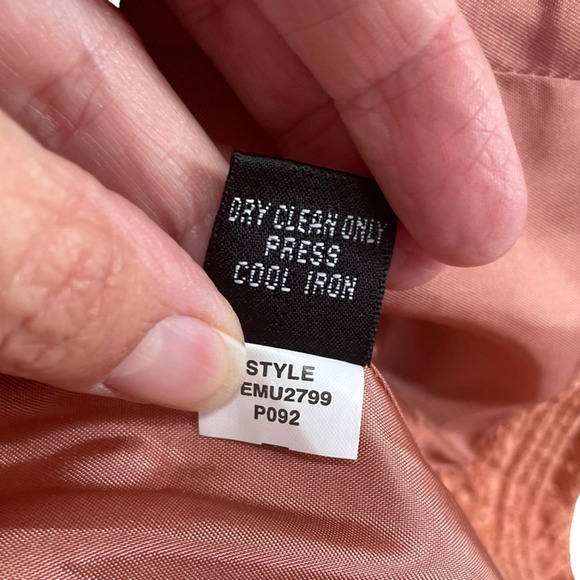 ELLEN TRACY LINDA ALLARD PEACH FLOWER JACKET/BLAZER - Picture 11 of 11